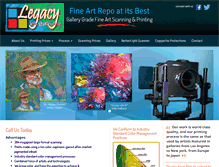 Tablet Screenshot of legacyfineartprinters.com